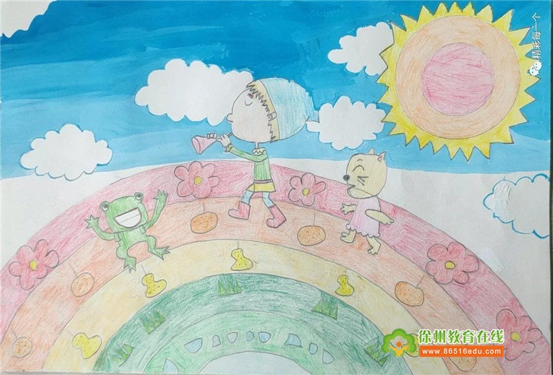 赞吧|【民主实验小学】第二届"童真里的色彩"儿童画创作大赛一年级